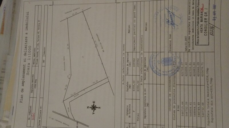 Posada- Sinaia 4 km, intravilan, 4.350 mp, deschidere- intrare din DN1, 11m